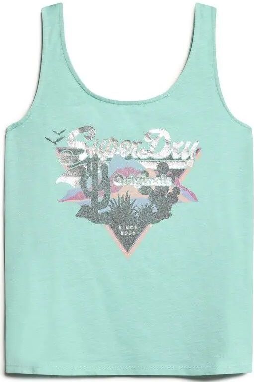 Superdry - Vintage Logo Narrative - Tanktop - Licht Gemêleerd