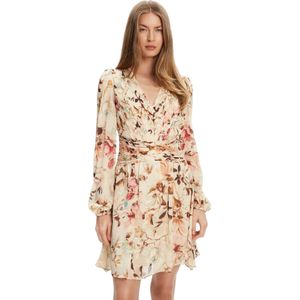 Plissé jurk met lange mouwen voor dames Guess Romina