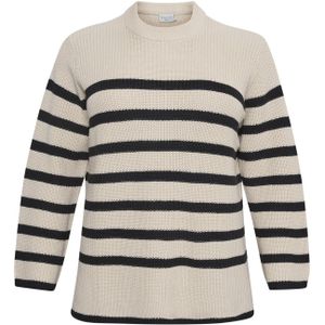 KAFFE - Curve Milla - Gebreide Damestrui - Oversized - 50% Katoen 50% Acryl