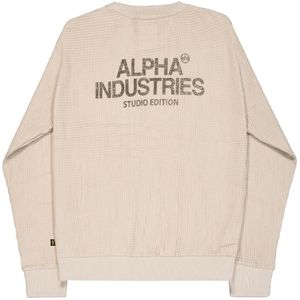 Alpha Industries - Studio Waffle - Sweatshirt - Katoen - Ruime Pasvorm