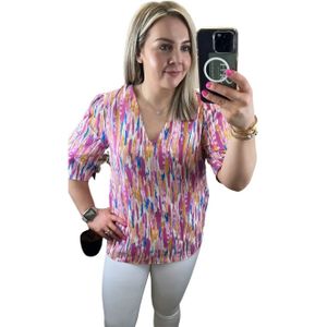 Damesblouse met v-hals b.young Joella