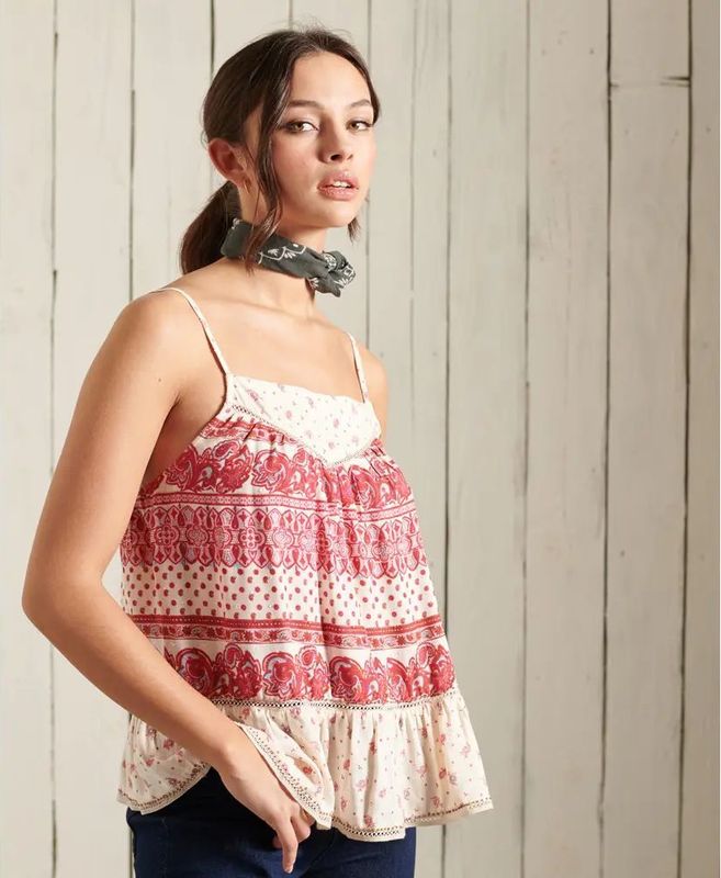 Superdry - Ameera - Dameshemd - Verstelbare Bandjes - Kant en Kralen