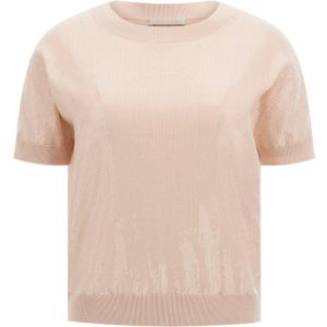 Korte mouwen ronde hals top voor dames Guess Juniper Sequins