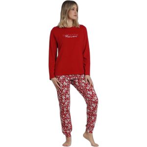 Dames warme pyjama met lange mouwen Admas Garden Romantic