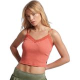 Superdry - Geribde Tanktop - Met Kanten Randje - Dames