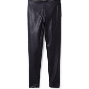 Desigual Imitatieleren High Waist Skinny Legging Zwart