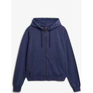 Superdry - Essential Logo Garment Dyed Zip Hoodie - Oversized - Met Rits