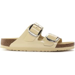 Dames muiltjes Birkenstock Arizona Big Buckle Natural Leather Patent