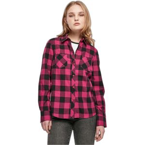 URBAN CLASSICS - Turnup Checked Flannel Shirt - Ruit - Katoen