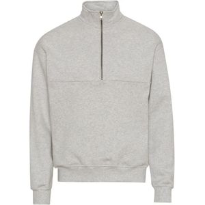 Sweatshirt 1/4 rits Colorful Standard Organic heather grey