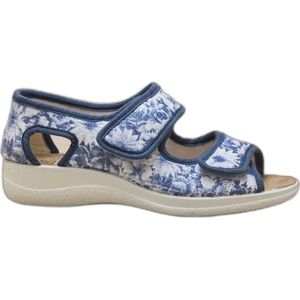Sandaal met klittenband voor dames met volledige opening Pédiconfort