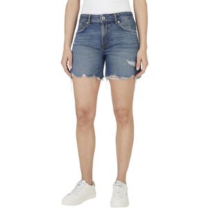 Dame jeans short met beschadigingen Pepe Jeans