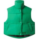 Sixth June - Mouwloos Damesdownjack - Zwart - Gewatteerd, Hoge Kraag, 100% Polyester