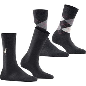 Burlington - Everyday X-Mas - Sokken - Grijs - 2 Paar - Gedessineerd