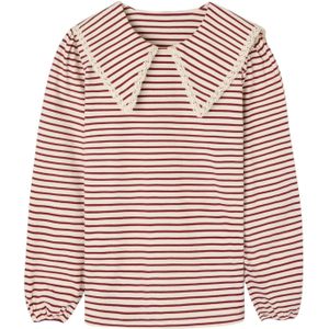 Lange mouwen T-shirt met gestreept overhemdkraag voor dames Silbon