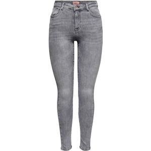 ONLY Mid Waist Skinny Jeans ONLPOWER Grijs