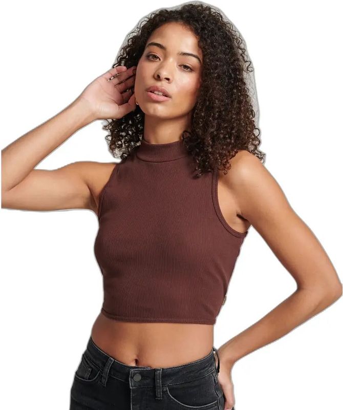 Tanktop court met hoge kraag voor vrouwen Superdry