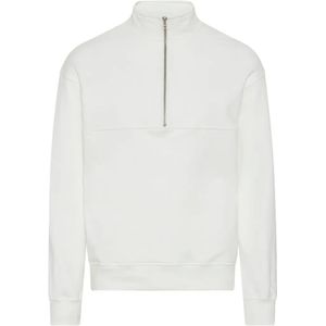 Sweatshirt 1/4 rits Colorful Standard Organic optical white