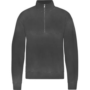 1/4 rits sweater Colorful Standard Organic Faded Black