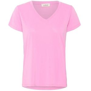 Dames-T-shirt met V-hals Soaked in Luxury Columbine