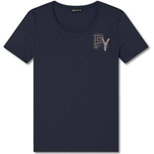 T-shirt met logo op de borst van jersey voor vrouwen Freddy College Luxe