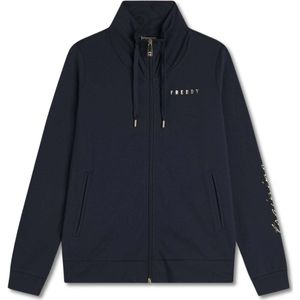 Dames sweatshirt met volledige rits en hoge kraag Freddy Evolution Pesante