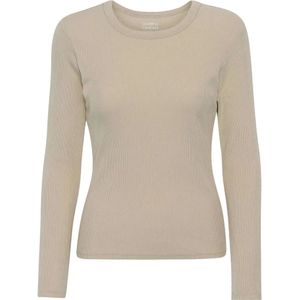 Geribd dames-T-shirt met lange mouwen Colorful Standard Organic oyster grey