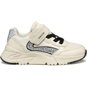 Geox - Loftus - Lage Sneakers - Donkerroze - Leren Uiterlijk en Nylon