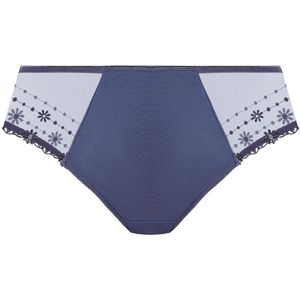 Denim Daisy - Dames Top - Geborduurd - Gewassen Denimkleur - Katoenmix