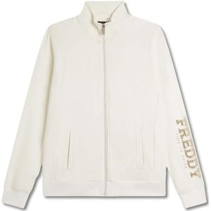 Dames sweatshirt met rits en col opstaand met logo Freddy