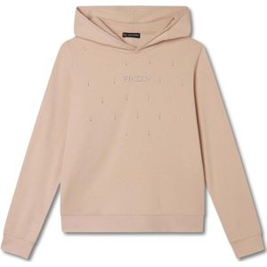 Sweatshirt met klein logo van French terry voor dames Freddy