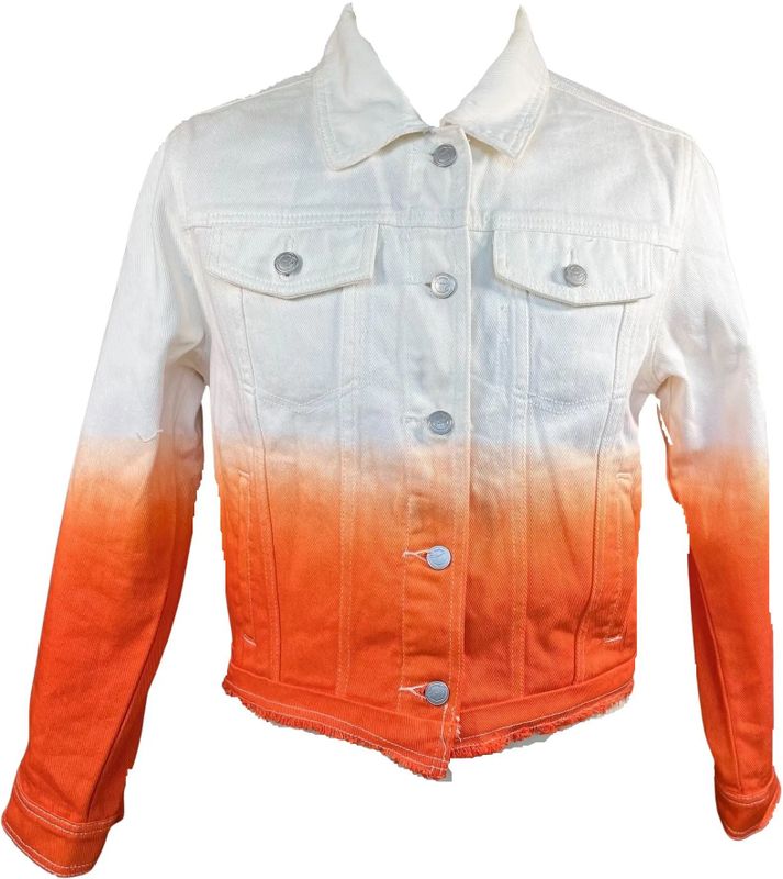 Project X Paris - Kort Jasje - Denim - Tweekleurig Patroon - Slanke Pasvorm