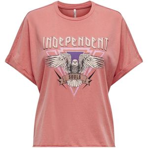 Only - Lucy Life - T-shirt - Zwart - 100% Katoen - Regular Fit