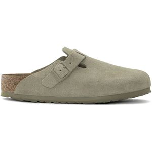 Birkenstock - Boston - Klomp - Suède - Zwart - Anatomische Kurk-Latex Zool