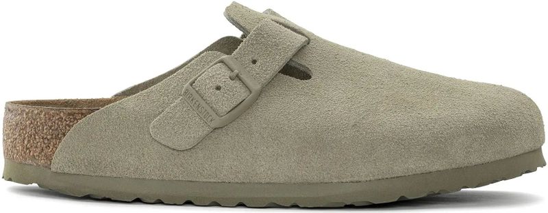 Birkenstock - Boston - Klomp - Suède - Zwart - Anatomische Kurk-Latex Zool