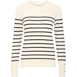 Gestreepte dames trui met ronde hals Pulz Jeans Sara