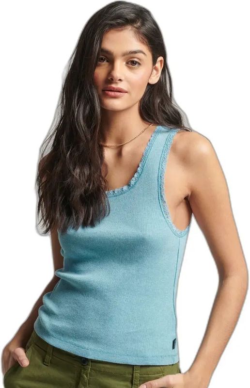 Tanktop met kanten rand voor vrouwen Superdry