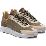 Newlab - Vision - Sneaker - Kaki - Denim Seaqual - Beige Microvezel