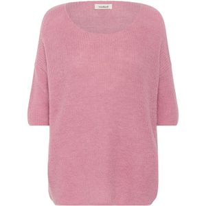 Soaked in Luxury - Tuesday - Gebreide Trui - Comfortabel - Ronde Hals - Driekwart Mouwen