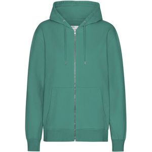 Hooded sweatshirt met rits Colorful Standard Classic Organic Pine Green