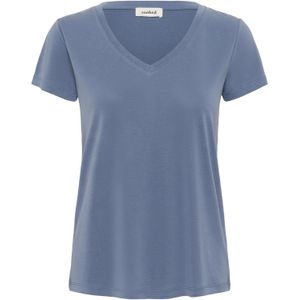 Dames-T-shirt met V-hals Soaked in Luxury Columbine