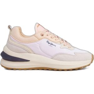 Pepe Jeans - PLS60044 Wislow Colors - Sportschoenen - Beige, Lila - Leren, Casual