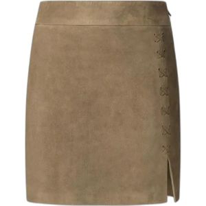 Pepe Jeans - PL9011881 - Casual Rok - Beige - Leer