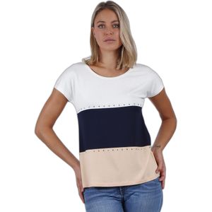Damesdriekleur T-shirt Admas
