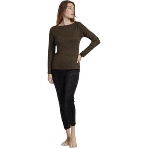 T-shirt warme lange mouwen en bootkraag voor dames Admas