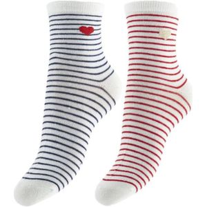 PIECES - PCNANNA SOCKS 2-PACK - Meisjes - Sokken - Glitterprint - Enkel Lengte