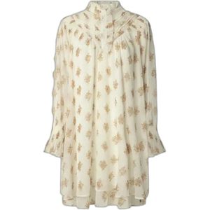 Pepe Jeans - PL9537707 - Jurk - Wit - Lange Mouwen - Casual - Polyester