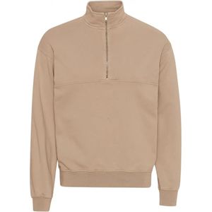 Sweatshirt 1/4 rits Colorful Standard Organic honey beige