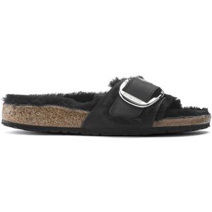 DamesSandalen Birkenstock Madrid Big Buckle Shearling Oiled Leather