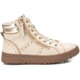 Carmela - 16180504-HIELO - Leren Enkellaarsjes - Wit - Plat - Veters - Ritssluiting - Casual